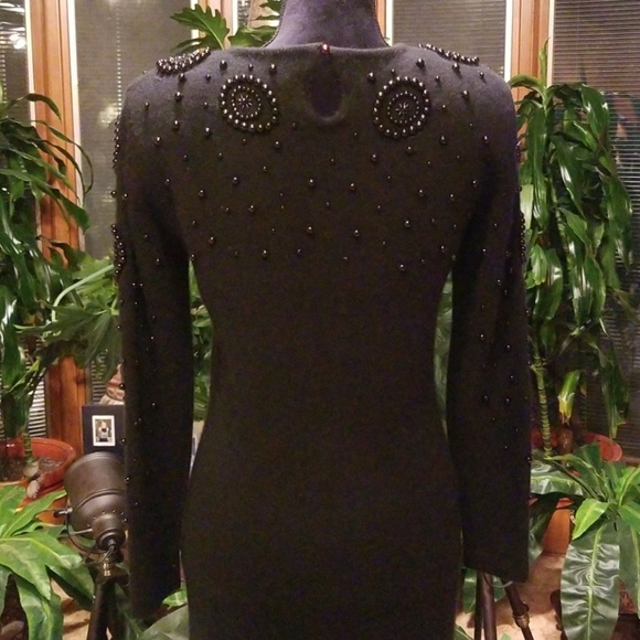 Vintage Outlander Beaded Black Dress - Picture 3 of 6